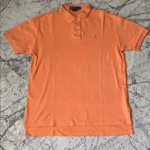 Orange polo shirt